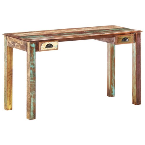 51.2" Solid Reclaimed Wood Desk - Rustic Writing Desk, Durable & Eco-Friendly - Picture 10 of 11