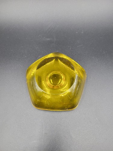 Set Of 4 Flashed Glass Candleholders Shapes Orange Red Green Yellow - Picture 10 of 10