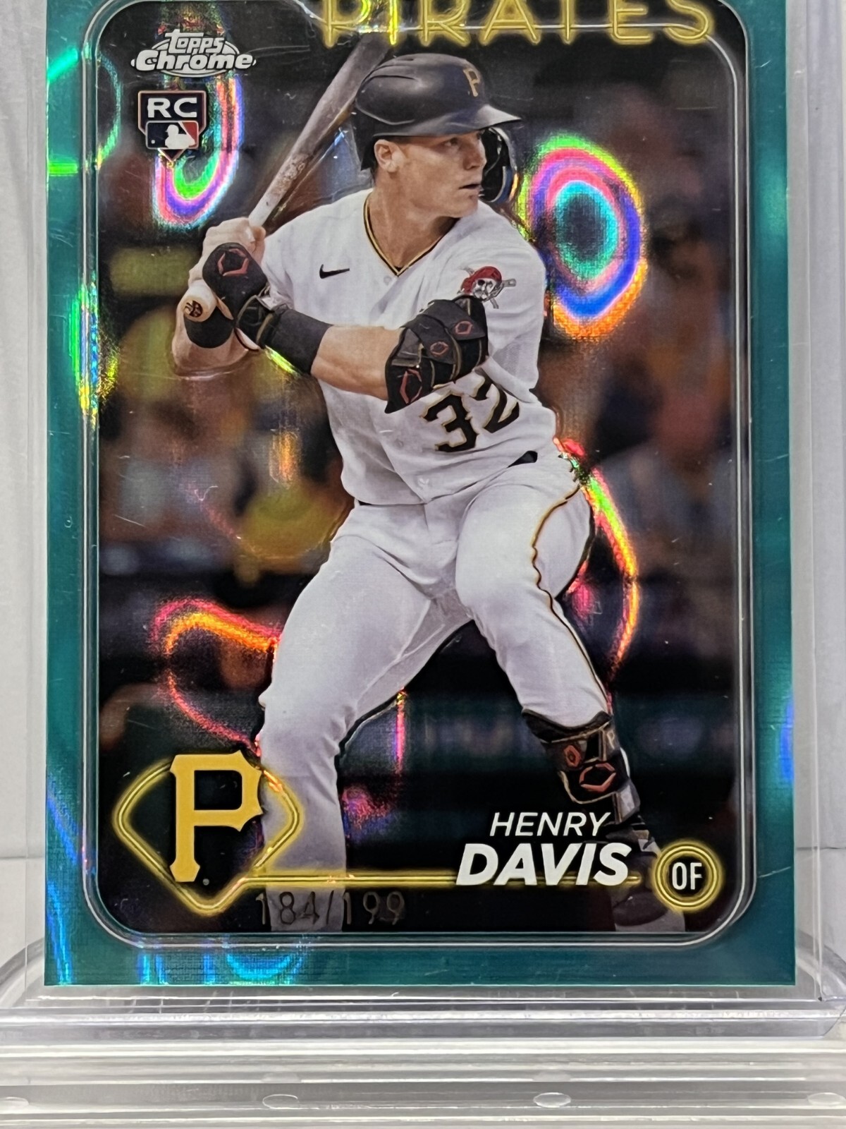 2024 topps chrome RayWave Aqua Refractor #260 henry davis /199 rc