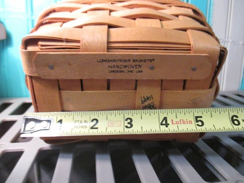 Signed Collectors 1999 LONGABERGER Basket KIDDIEPURSE # 10731 country primitive - Picture 8 of 12