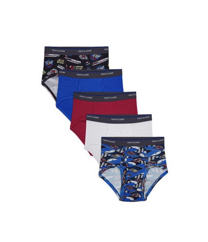 *NEW* BOYS FRUIT OF THE LOOM BRIEFS UNDERWEAR SIZE XS 4 PACK OF 5 RACECAR - Picture 1 of 4