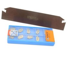 10pcs Carbide Inserts SP200 +SPB232 Grooving Slotting tool Cutter Plate SPB32-2