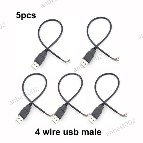 5x 2 4 Pin 5V USB 2.0 Power Supply Cable Male Wire Female Jack Charging Wire - Picture 8 of 9