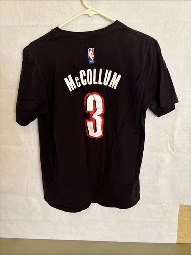 Portland Trailblazers CJ McCollum #3 T-Shirt Boys Size XL 18 - Adidas NBA - Picture 2 of 5