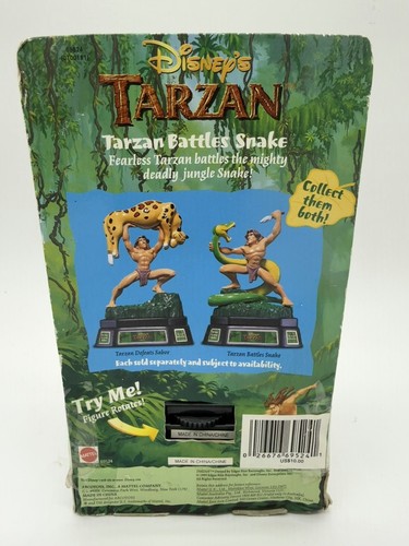 Disney Tarzan besiegt Sabor Battles Schlange rotierende Druckguss Figuren Burroughs - Bild 2 von 2
