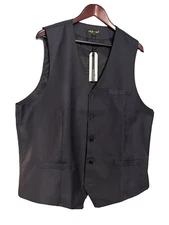 Babeyond Men’s Size X-Large Charcoal Gray Vest Button Front New