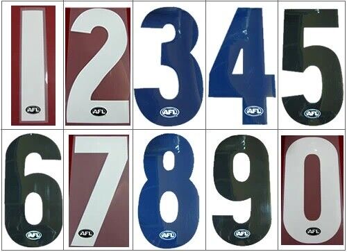 SMALL Official AFL Number 20cm for Baby Kids Youth Jumper Guernsey Iron On - Picture 1 of 1