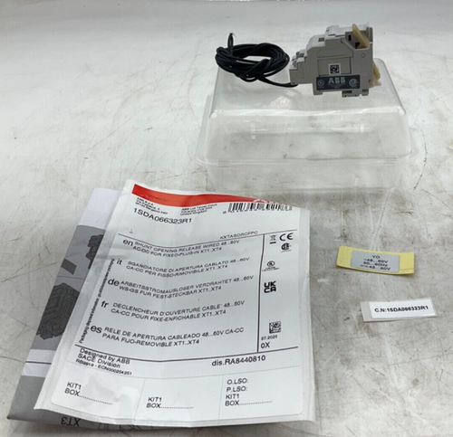 NUOVO ABB KXTASORCFPC SHUNT APERTURA RILASCIO CABLATO 48..60VAC/DC SPINA FISSA XT1.XT4 - Foto 2 di 10