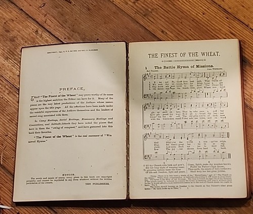 The Finest of the Wheat, Hymnen Neu Alt Vintage Antik 1890 Musik Liederbuch - Bild 5 von 12