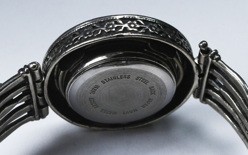 Pulsera reloj pulsera plata esterlina Silpada Designs Shablool Didae 30 mm 6" - Imagen 6 de 9