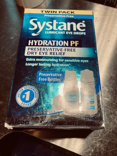 Systane Hydration Preservative Free Dry Eye Relief Twin Pack Exp 1/26 & greater
