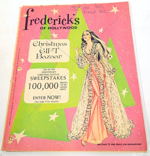 Frederick's of Hollywood 1971 Catalog Marked-Up Vol 25 Issue 125 Christmas LQQK! - Picture 1 of 6