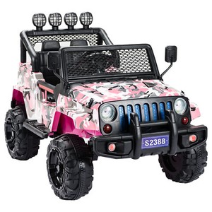 Pink 12V Kids Ride on Car Jeep Wrangler 