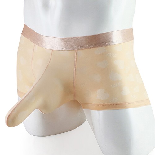 Sexy Men Underwear Boxer Briefs Ice Silk Breathable Elephant Nose Knickers Soft - Foto 11 di 18