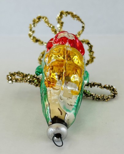 Vintage Christmas Ornament Santa Helicopter Mercury Glass West Germany - Picture 10 of 11