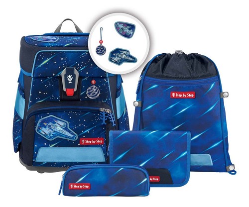 Step by Step Space Reflect Schulranzen-Set 5-teilig Star Shuttle Elio