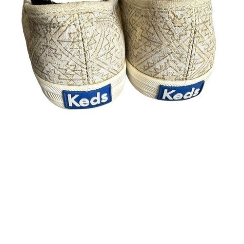 Tenis de lona con cordones con estampado azteca dorado Keds talla 7 - Imagen 4 de 12