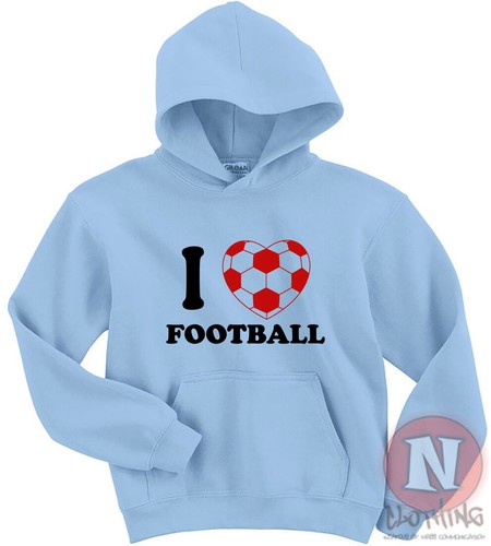 I love football Hoodie kids top Hoody league team players hooded sweatshirt - Picture 9 of 11