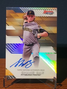 2017-Bowman-s-Best-SHANE-BAZ-Prospect-Autograph-SP-Signature-Auto-Refractor