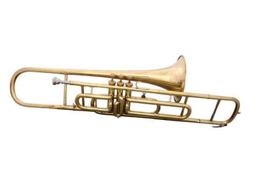TROMBONE VALVE MADE OF PURE BRASS IN BRASS POLISH+MOUTHPICE+CASE +FREE SHIPPING - Picture 4 of 5
