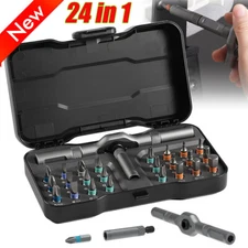 DIY 24 in 1 Multifunction Screwdriver Head Set Household Repair Ratchet Wrench