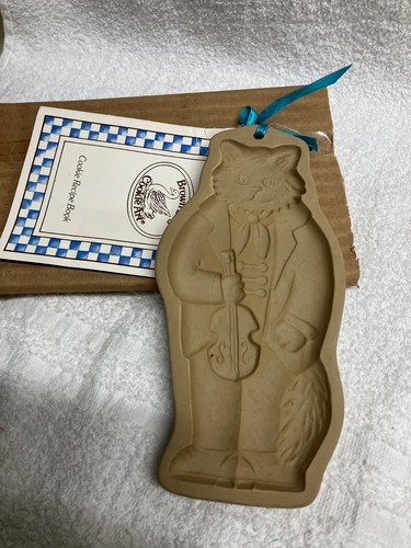Vintage BROWN BAG COOKIE ART CAT AND THE FIDDLE 1990 8 inches tallFREE SHIPPING - Picture 3 of 3