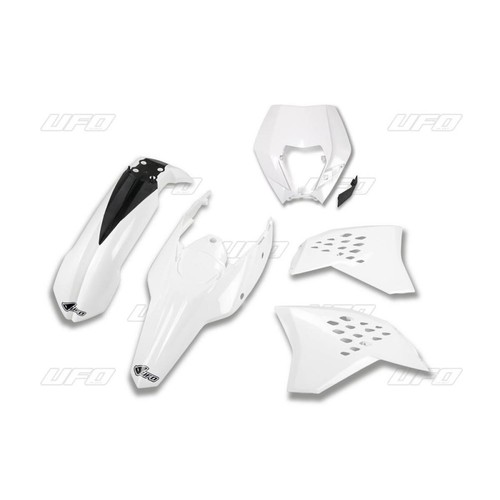 UFO Plastikkit passt KTM EXC EXC-F EXC-R 125 200 250 300 400 450 530 08-11 weiß - Bild 1 von 1