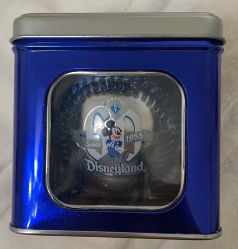 Disneyland 60th Anniversary Diamond Celebration Souvenir Baseball And Tin Box