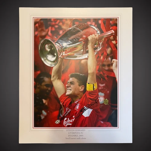 Steven Gerrard Giant 24x20 Signed  Liverpool Pic  2005 Champions League Win  £99