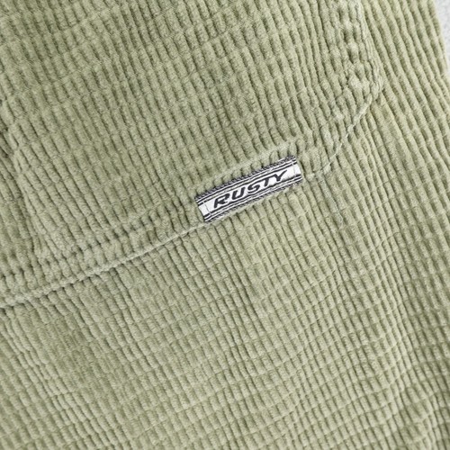 Vintage Rusty Shorts Mens 34 Green Corduroy Cords Chino Baggy Skater Y2K ^ - Picture 8 of 16