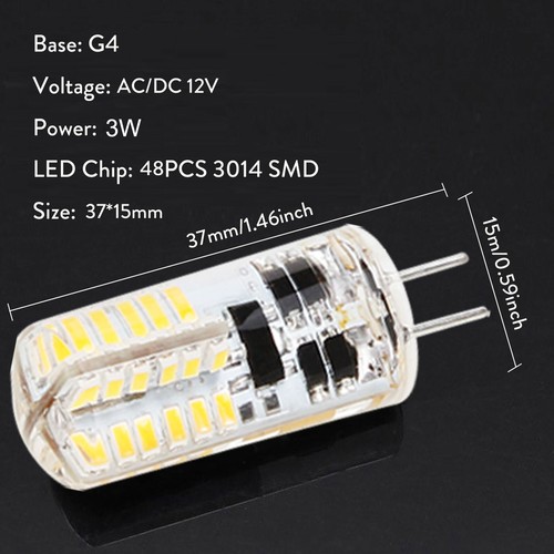 5x G4 Led Bulb 3w Red Light Bulbs Green Blue Pendant 2w Silicone 12v 360degrees - Picture 3 of 14