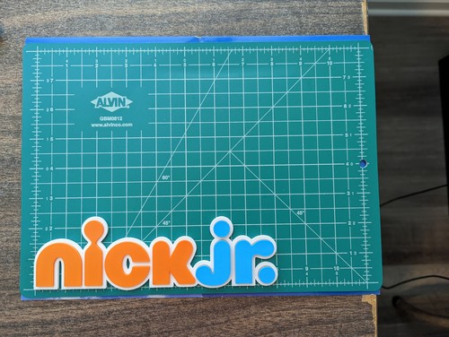 Nick Jr 3D gedruckt Kunst Logo Regal Wand Display Halterung Nickelodeon - Bild 3 von 3