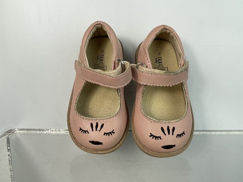 TEX Pink Leather Baby Shoes Mary Janes Size UK 3 Eur 19 6-9 Months Cute Toddler - Picture 3 of 7