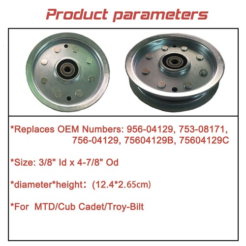 Flat Idler Pulley1 For MTD Cub Cadet Troy-Bilt OEM 756-04129 753-0817 956-04129 - Picture 6 of 6