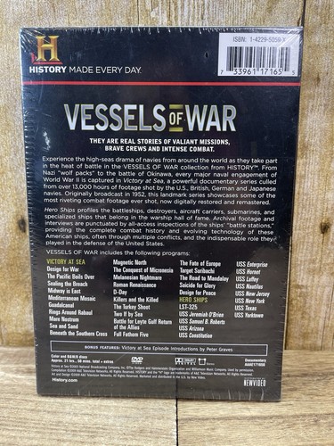 Vessels of War (DVD, 2009, 8-Discs NAVY WARFARE BOATS NEW, SEALED! FREE SHIP 🚚 - Imagen 2 de 7
