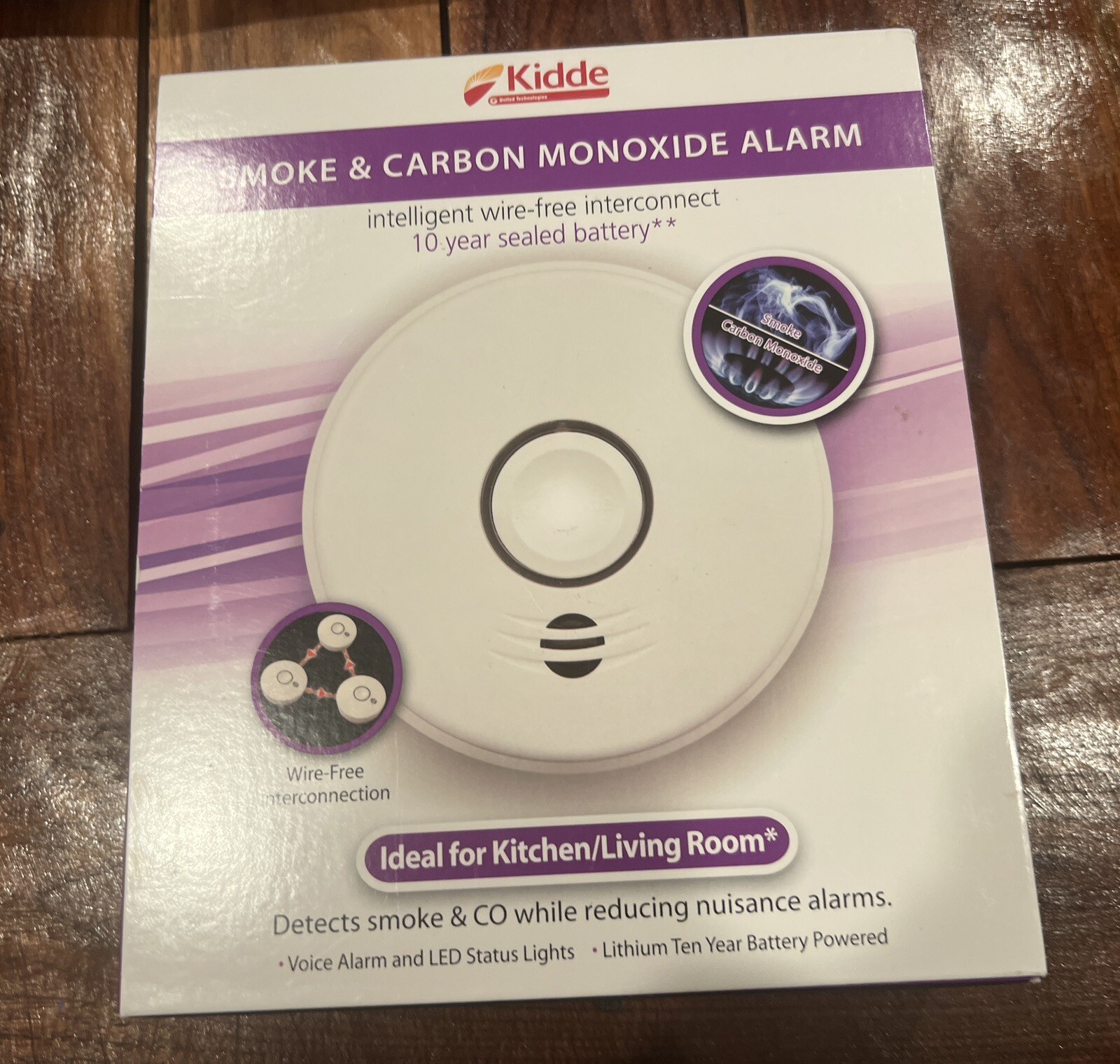 Kidde Smoke & Carbon Monoxide Detector, Lithium Battery Powered