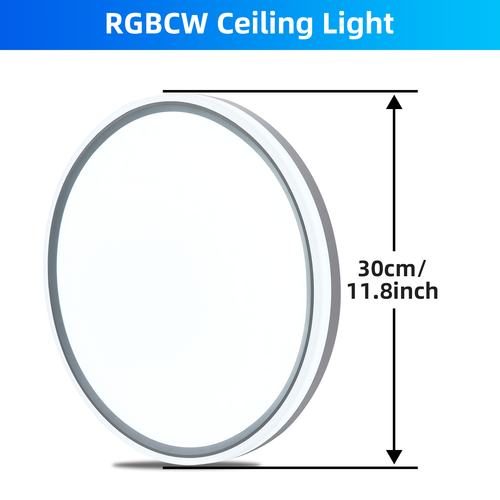 RGB LED Ceiling Panel Lights Down Light Round Wall Lamp Kitchen Bathroom Room UK - Picture 5 of 12