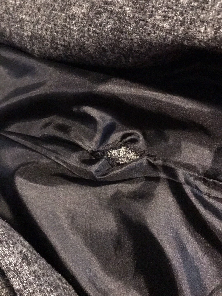 Blazer Silence + Noise Gris Medio Recortado Frente Abierto Clásico Oficina Grapa Foto 3 de 4