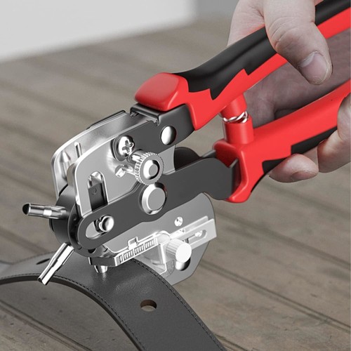 Professional Revolving Leather Belt Hole Punch Plier for Belt Fabric Paper - Picture 8 of 11