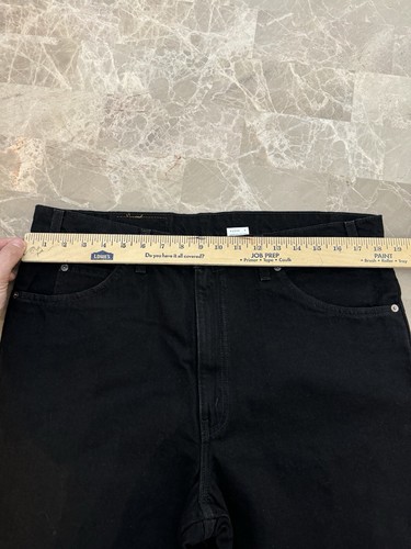 Jeans Vintage Levis 553 Uomo 38x29 Nero Denim Relaxed Vestibilità Dritta 1997 USA NUOVO CON ETICHETTE - Foto 4 di 10