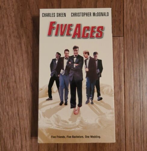 Five Aces (VHS, 1999) Charlie Sheen Christopher McDonald Tia Carrere For Charity - Picture 1 of 3