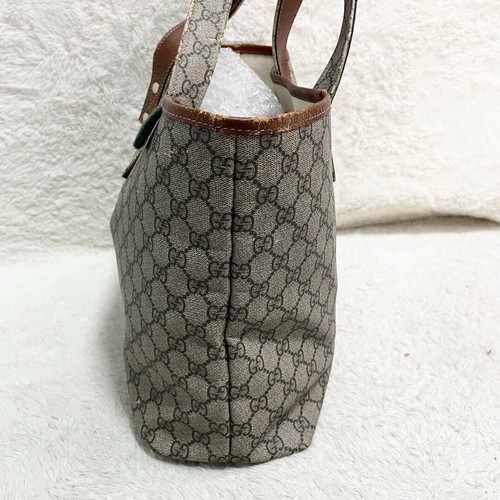 Gucci Tote Bag Sherry line Browns PVC Leather made in Italy Gucci 211134 USED - Picture 6 of 13