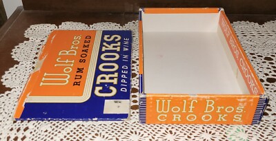 Wolf Bros. Rum Soaked Crooks Dipped In Wine 15 cents rare survivor