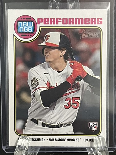 ADLEY RUTSCHMAN--2023 TOPPS HERITAGE--NEW AGE --ROOKIE--ORIOLES--FREE SHIPPING - Picture 1 of 2
