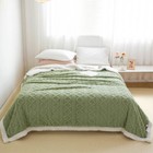 Berber Fleece Velvet Blanket Warm Double Layers Bed Cover Multi Size Jacquard