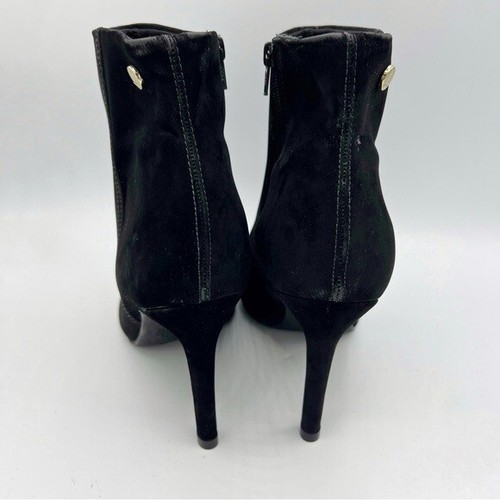 Vizzano Black Suede/Velvet Ankle Bootie Size 8 Pointed Toe, Stiletto Heel - Picture 3 of 9