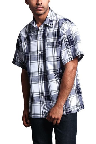 Men's USA Western Casual Checkered Plaid Short Sleeve Button Up Shirt S~8X Y1000 - Picture 56 of 106