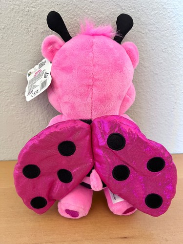 2021 Care Bears Pink Ladybug Rainbow Cheer Bear 10" Plush Toy - Picture 2 of 3