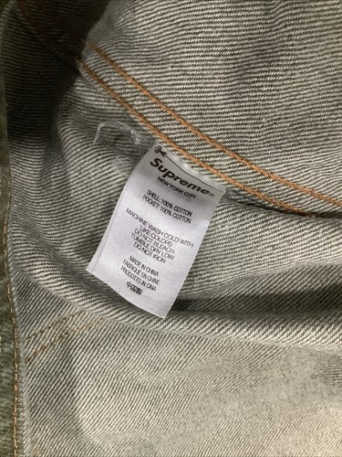 Vintage 94 Supreme Star Denim Chore Coat SS22 - Green Size Large - Bild 5 von 12