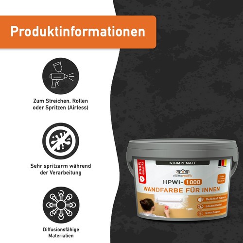 ✳️ Home Profis® Wandfarbe Weiß | Innen | Sehr gute Deckkraft | Matt & Stumpfmatt - Bild 10 von 28
